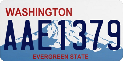 WA license plate AAE1379
