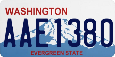 WA license plate AAE1380