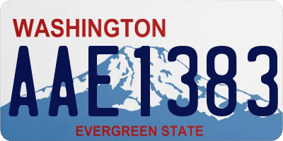 WA license plate AAE1383