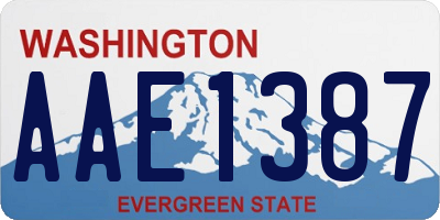 WA license plate AAE1387