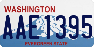 WA license plate AAE1395