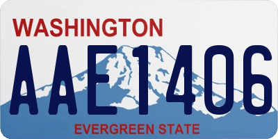 WA license plate AAE1406