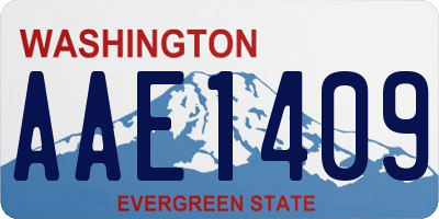 WA license plate AAE1409