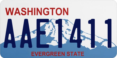 WA license plate AAE1411