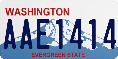 WA license plate AAE1414
