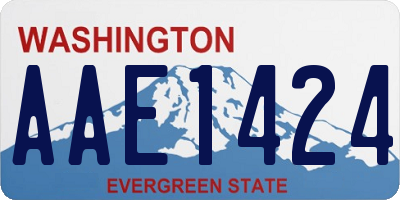 WA license plate AAE1424