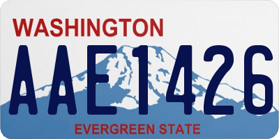 WA license plate AAE1426