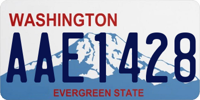 WA license plate AAE1428