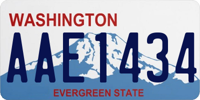 WA license plate AAE1434