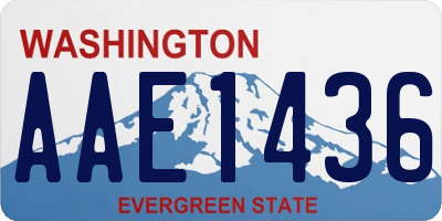WA license plate AAE1436