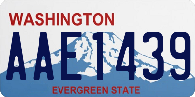 WA license plate AAE1439