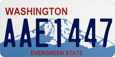 WA license plate AAE1447