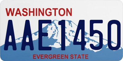 WA license plate AAE1450