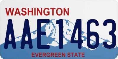 WA license plate AAE1463