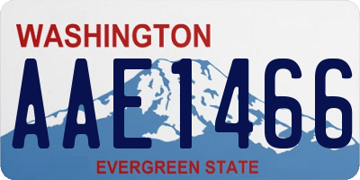 WA license plate AAE1466