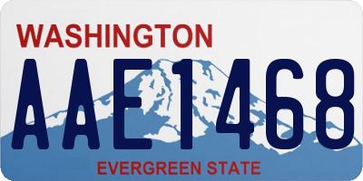 WA license plate AAE1468