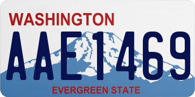 WA license plate AAE1469