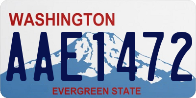 WA license plate AAE1472