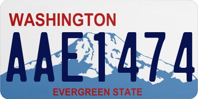 WA license plate AAE1474