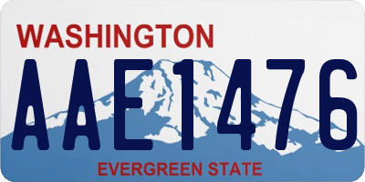 WA license plate AAE1476