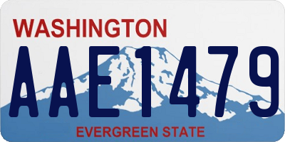 WA license plate AAE1479