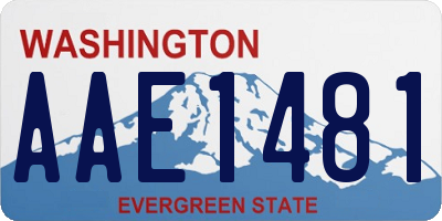WA license plate AAE1481