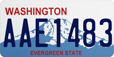 WA license plate AAE1483