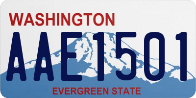 WA license plate AAE1501