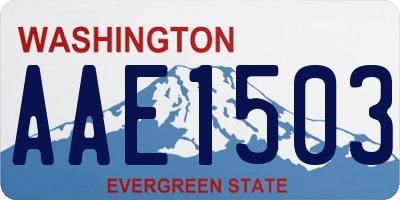 WA license plate AAE1503