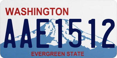WA license plate AAE1512