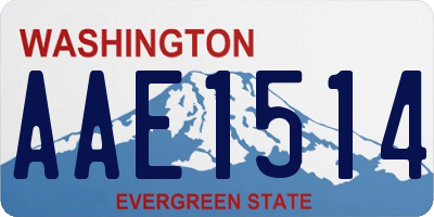 WA license plate AAE1514