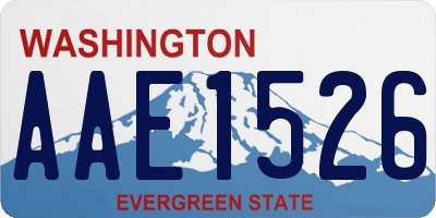 WA license plate AAE1526