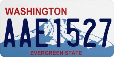 WA license plate AAE1527