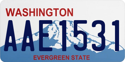 WA license plate AAE1531
