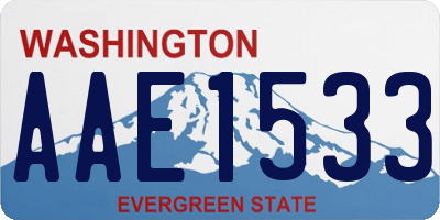 WA license plate AAE1533