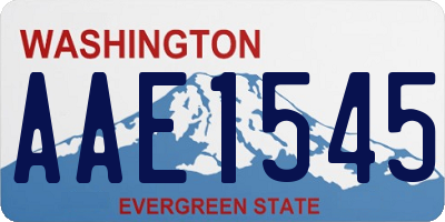 WA license plate AAE1545