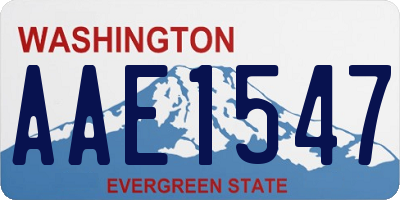 WA license plate AAE1547