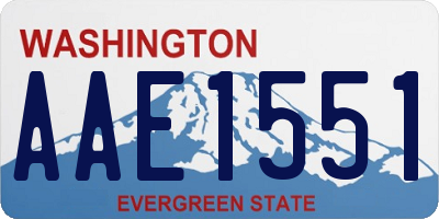 WA license plate AAE1551