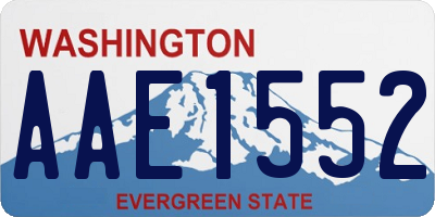 WA license plate AAE1552