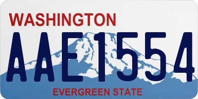 WA license plate AAE1554