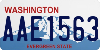 WA license plate AAE1563