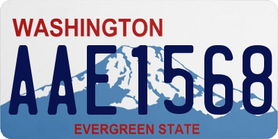 WA license plate AAE1568