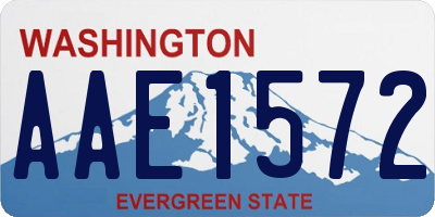 WA license plate AAE1572