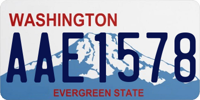 WA license plate AAE1578