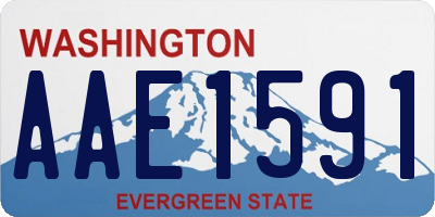 WA license plate AAE1591