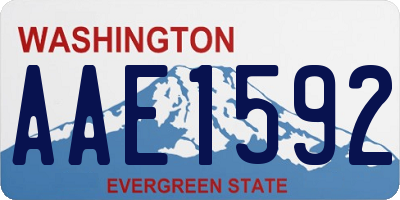 WA license plate AAE1592