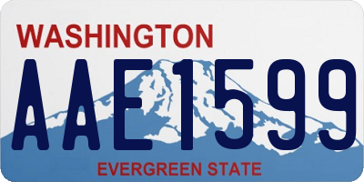 WA license plate AAE1599