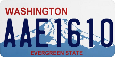 WA license plate AAE1610