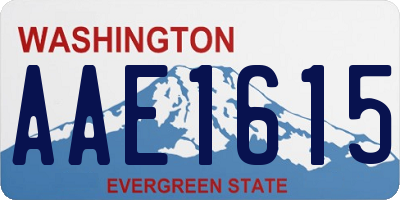WA license plate AAE1615