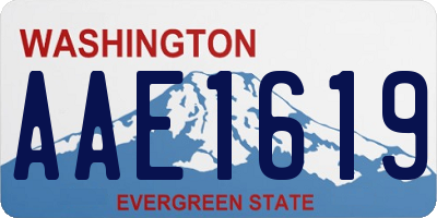 WA license plate AAE1619